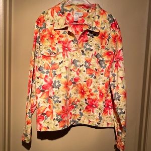 Vibrant Coldwater Creek button down top, XXL